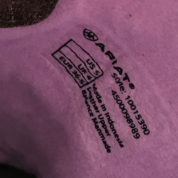 ARIAT 🐴 WESTERN PURPLE LEATHER COWGIRL BOOTS - Picture 9 of 14